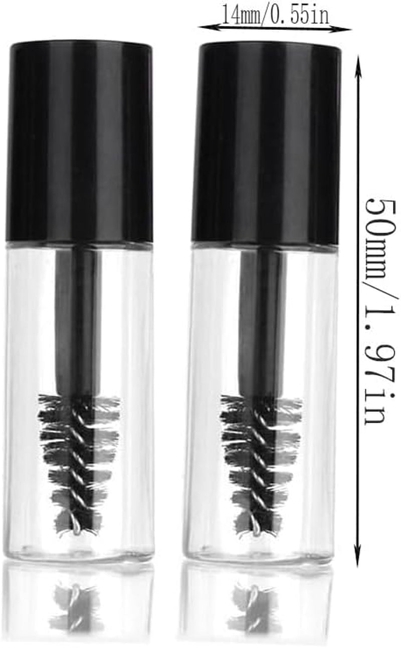 28 PCS 3Ml Mascara Tubes and Wand, Empty Mascara Tube and Wand,Empty Mini for Castor Oil,Rubber Inserts and Funnels for Castor Oil,For Castor Oil, DIY Cosmetics