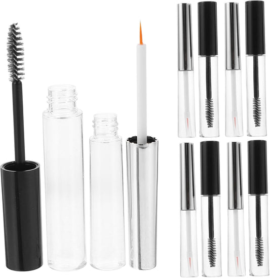 24PCS Empty Lip Gloss Bottles Refillable Mascara Tube Kit DIY Eyelash Cream Tube Set Travel Size