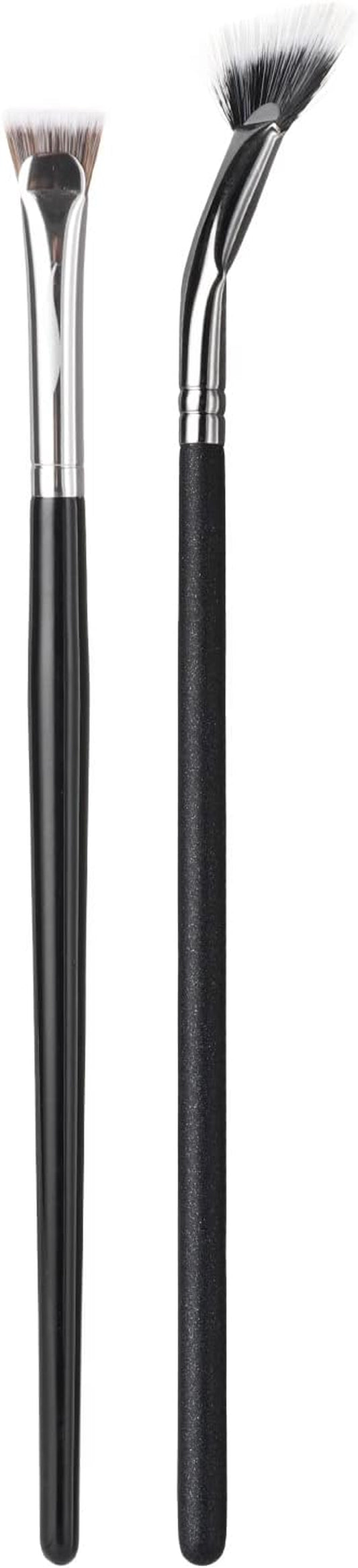2 Pcs Mascara Fan Brush, Lash Wand Brush Fan for Natural Lifted Effects and Enhance Lower Lashes,Synthetic Fibre Smooth Application No Smearing Clumping, Easy to Use Mascara on Lash Line
